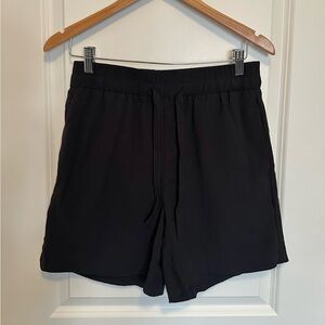 Vero Moda Black High-Waist Elastic Drawstring Shorts